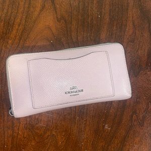 Light pink coach wallet